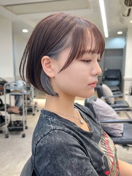 グラフ 銀座(GRAFF) イヤリングカラーボブインナーカラーぱつっとボブ