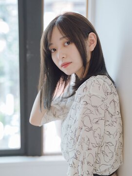 アン グラン(en gran) 大人可愛いセミロングヘア前髪あり【20代30代40代50代◎】
