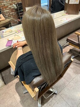 エヌアンドエー 春日部東口店(hair shop N&A) サラ艶髪質改善ストレート ケアブリーチオンカラー ハイライト