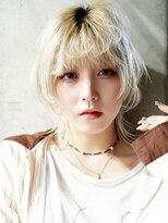 ライラ(Lyla)&nbsp;shimokitaホワイトメッシーマッシュウルフ