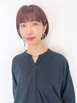 ザブックハンドサロン(The book hand salon) ピンク×ミニボブ