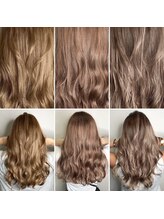 ブリーチなし～ブリーチありでつくる人気のベージュ、ラテカラー。ノンダメージサロンのカラーリストが調合