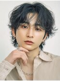韓国マッシュセンターパートダウンパーマニュアンスパーマウルフ