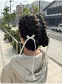 編み込みふわふわお団子