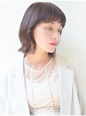 [Inity]アッシュブラック×くびれボブ[髪質改善/心斎橋/縮毛矯正
