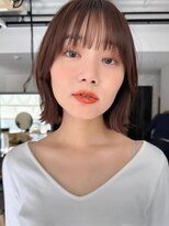 ロシェ 横浜店(loche)&nbsp;小顔外ハネレイヤーボブ×くびれヘア×暗めカラー[横浜駅]