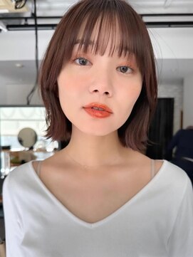 ロシェ 横浜店(loche) 小顔外ハネレイヤーボブ×くびれヘア×暗めカラー[横浜駅]