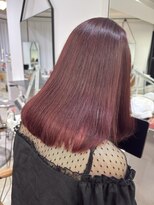 メモリーズ 表参道(Memories) ブリーチなしワンカラーでできるうる艶チェリーレッドが可愛い♪