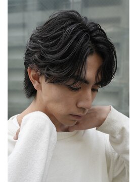 フィフス 原宿(fifth) 原宿フェザーパーマメンズカットネープレスセンターパート30代