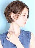 ショート・ボブ/丸顔/前髪なし/絶壁解消/30代/40代/50代/くびれ