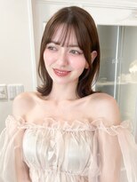 レア 表参道(L'ea)&nbsp;・大人ガーリーダークアッシュ似合わせカットミディアムレイヤー