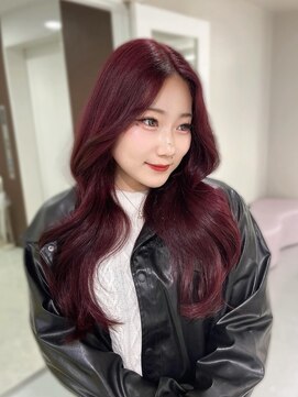 ジーナリア(Xena ria) ワインレッド☆韓国ヘアスタイル！