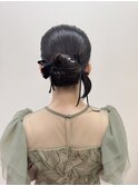 お呼ばれヘアセット　まとめ髪　10代 20代