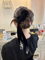 ピエドプールポッシュ(PiED DE POULE POCHE)&nbsp;タイトリボン×ベロアリボン