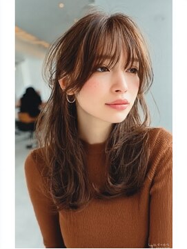 ダル 渋谷/表参道(DAL.) 顔周りカットハッシュカットダークブラウンワンホンレイヤー韓国