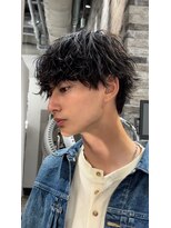 ロウ 銀座(RAW) ほつれシャドウパーマ ラウンドマッシュ ナチュラルマッシュ