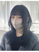 抜け感たっぷりくびれウルフレイヤー20代垢抜けヘア