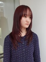 フォークロア 本店(Folk Lore)&nbsp;ブリーチなしカシスレッド/レイヤーカット