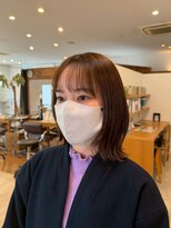 カノエ 山口小郡店(canoe) ベージュ×ボブ