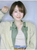 ニュアンスショートスタイル_オリーブカラー_36644