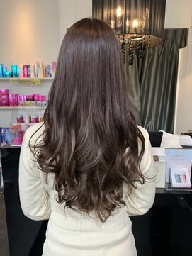 グレイス(Grace) 人気のバイオレットアッシュ巻き髪ロング