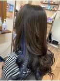 オリーブグレージュ×ディープブルー☆