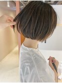 【三ツ井純】丸みボブ小顔カットグレージュカラーインスタ人気