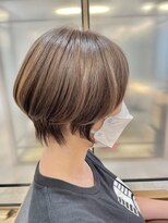ポート 蕨(PORT) 【篠原】ショートボブ白髪ぼかしハイライトグレージュ