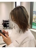 【 YOKE 】切りっぱなしボブ結べるボブミルクティーグレージュ