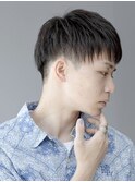 ツーブロックダウンバング刈り上げフェードクロップ毛流れ自然