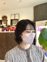 コスタエストオブリシェール(COSTA EST of RICHAIR) コテ巻き風パーマ＋抑えめなdark browncolor