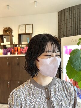 コスタエストオブリシェール(COSTA EST of RICHAIR) コテ巻き風パーマ+抑えめなdark browncolor