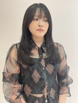 ヨーク(YOKE) 【 YOKE 】ロングレイヤーぷつっとレイヤー艶髪暗髪韓国