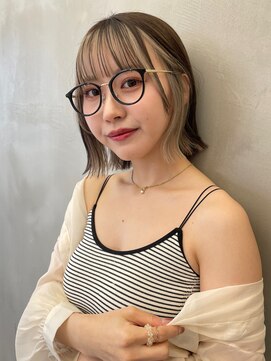 ロンドルーチェ 心斎橋(Lond luce) ダークアッシュ/ミディアムレイヤーカット［髪質改善/縮毛矯正］