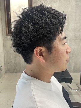 フイ 自由が丘(men's salon Hui) メンズ/アップバング/ツーブロックマッシュ/束感ショート波巻き