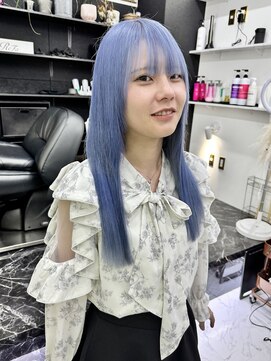 チュダック(ChuDuck) 韓国風《ペールブルー》ハイトーン/ケアブリーチ/ダブルカラー