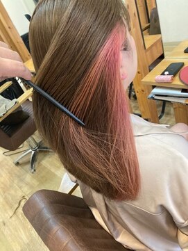 グランバイ アトリエドングリ(Grand × AtlierDonguri) お客様髪質改善データ1329(インナーカラー)