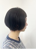 短め前髪　大人ショートボブ