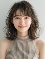 アルトリスト(Altruist Aging×HAIR&SPA) ★ダークアッシュ大人ガーリーボブ着物ミディアムレイヤーカット