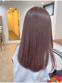 メテオカラーで艶々ピンクグレージュ