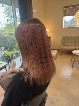 ヘアールームフルール(Hair room Fleur) ピンクオレンジ