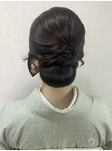 訪問着　ヘアセット　和髪　シニヨン　礼装　大阪　梅田