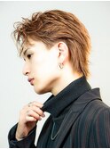 ビジネスメンズショートリクルート七三かき上げヘアツーブロック