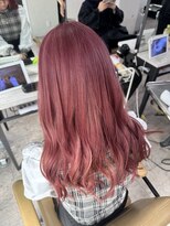 アジールヘア 所沢プロペ通り店(agir hair)&nbsp;ホワイトピンクワイドバング美髪ケアブリーチ所沢韓国