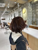 ワッカ(wacca)&nbsp;ミディアム　丸み　ボブ　ピンクベージュ