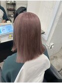 ピンクグレージュ ピンクベージュ ハイトーン 所沢