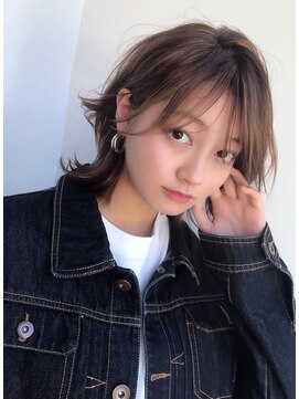 ◎大人ガーリーチョコレート小顔カット外ハネボブケアカラースパ