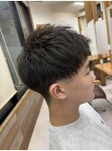 メンズショート×ツーブロ