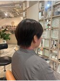 ミルクティーブロンド/ダークブルー/デジタルパーマ/摂津本山