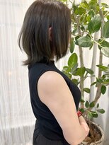 ミント(mint) ☆オリーブグレー☆ブリーチなしダブルカラー☆レイヤーカット